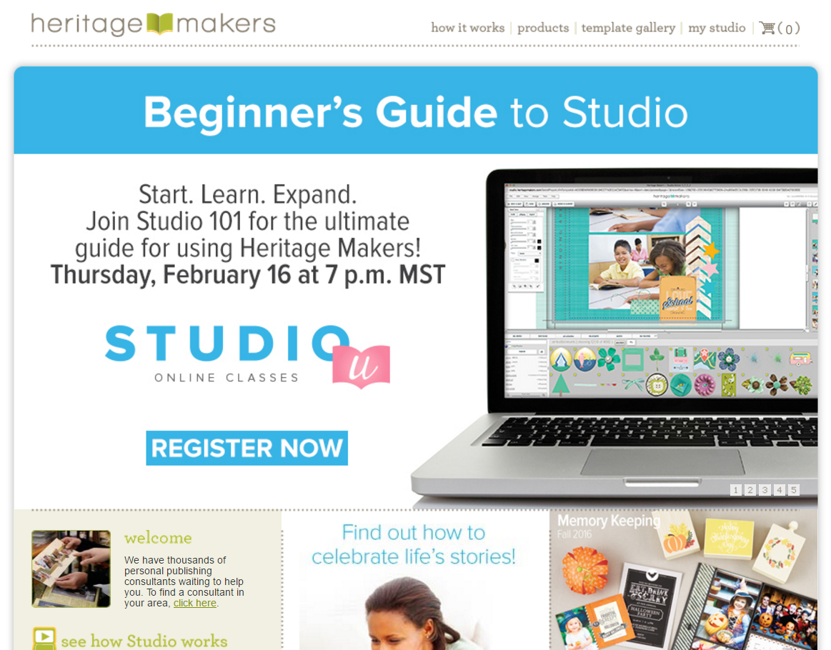 Studio U Beginner's Guide Landing Page