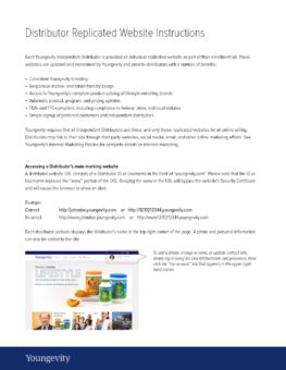 Distributor Replicated Website Instructions (0415) - Youngevity ...