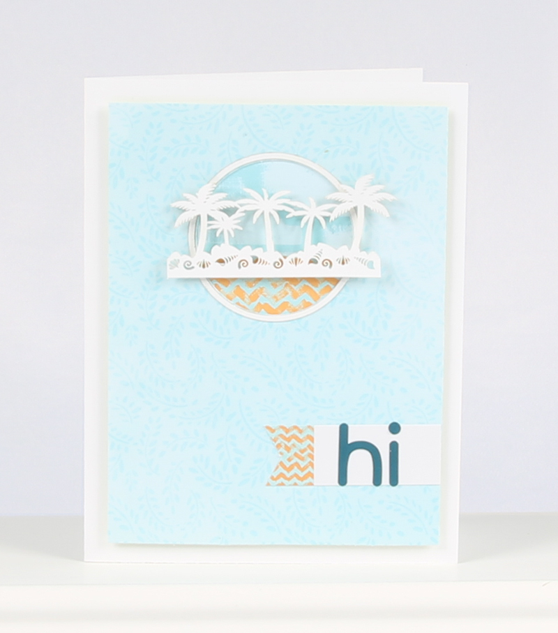 Hi Palm Tree Card Create the Look Project Sheet Youngevity Resource